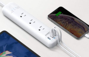 Anker 3-Outlet & 3 PowerIQ USB Ports Surge Protector Power Strip-min