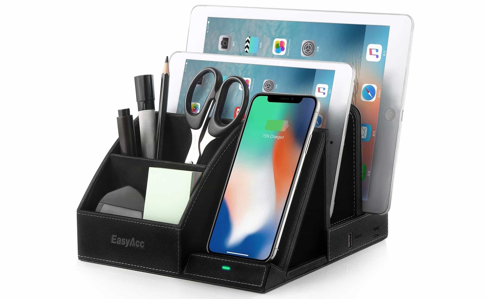EasyAcc Fast Wireless Charger Desk Organizer-min (1)