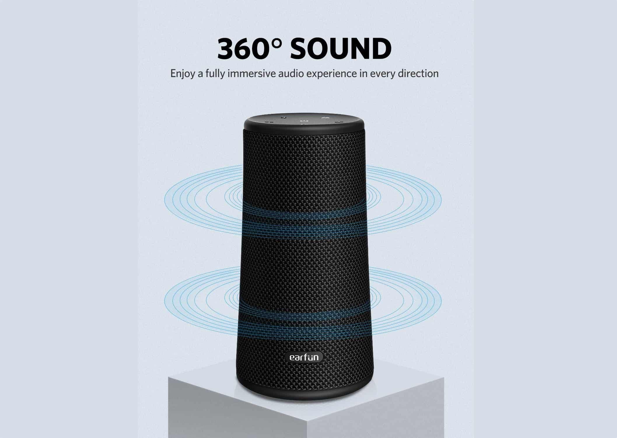 EarFun UBOOM 360° Wireless Speakers with USB C Port-min