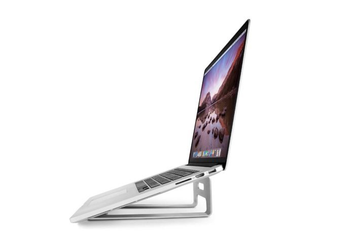 Twelve South ParcSlope for MacBook and iPad Pro, silver | Hybrid laptop stand and tablet desktop wedge