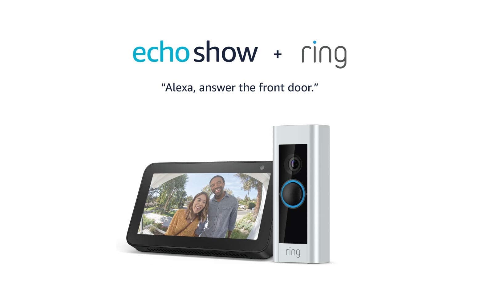 Ring Video Doorbell Pro with Echo Show 5 (Charcoal) -min