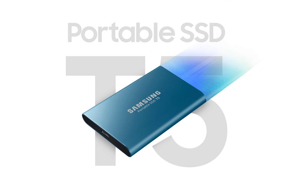 Samsung T5 Portable SSD - 500GB - USB 3.1 External SSD (MU-PA500B:AM)