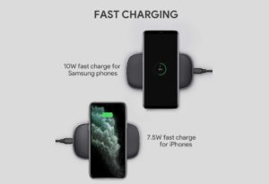 AUKEY Wireless Charger, 3-Coil 10W Wireless Fast Charging Pad
