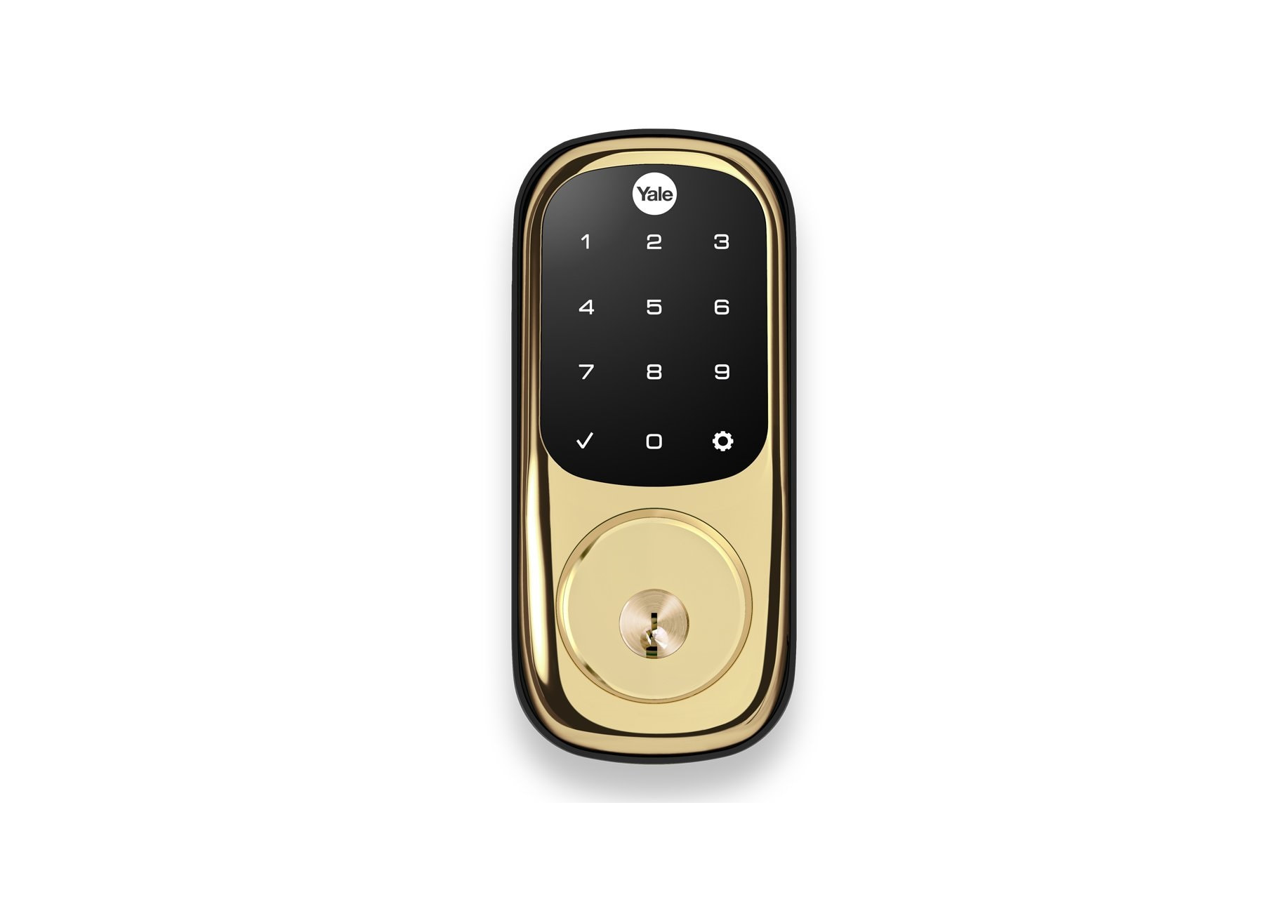 Yale Assure Smart Lock Touchscreen (Amazon Key Edition - Amazon Cloud Cam required), Polished Brass (YRD226AZ), Works with Alexa-min