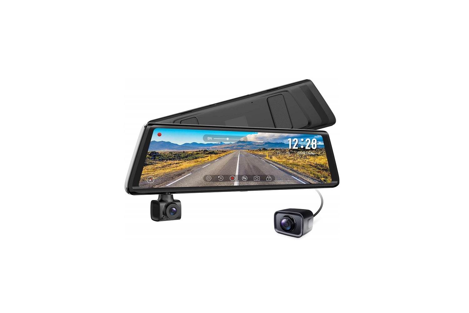 AUTO-VOX A1 Uber Stream Media Mirror Dash Cam-min