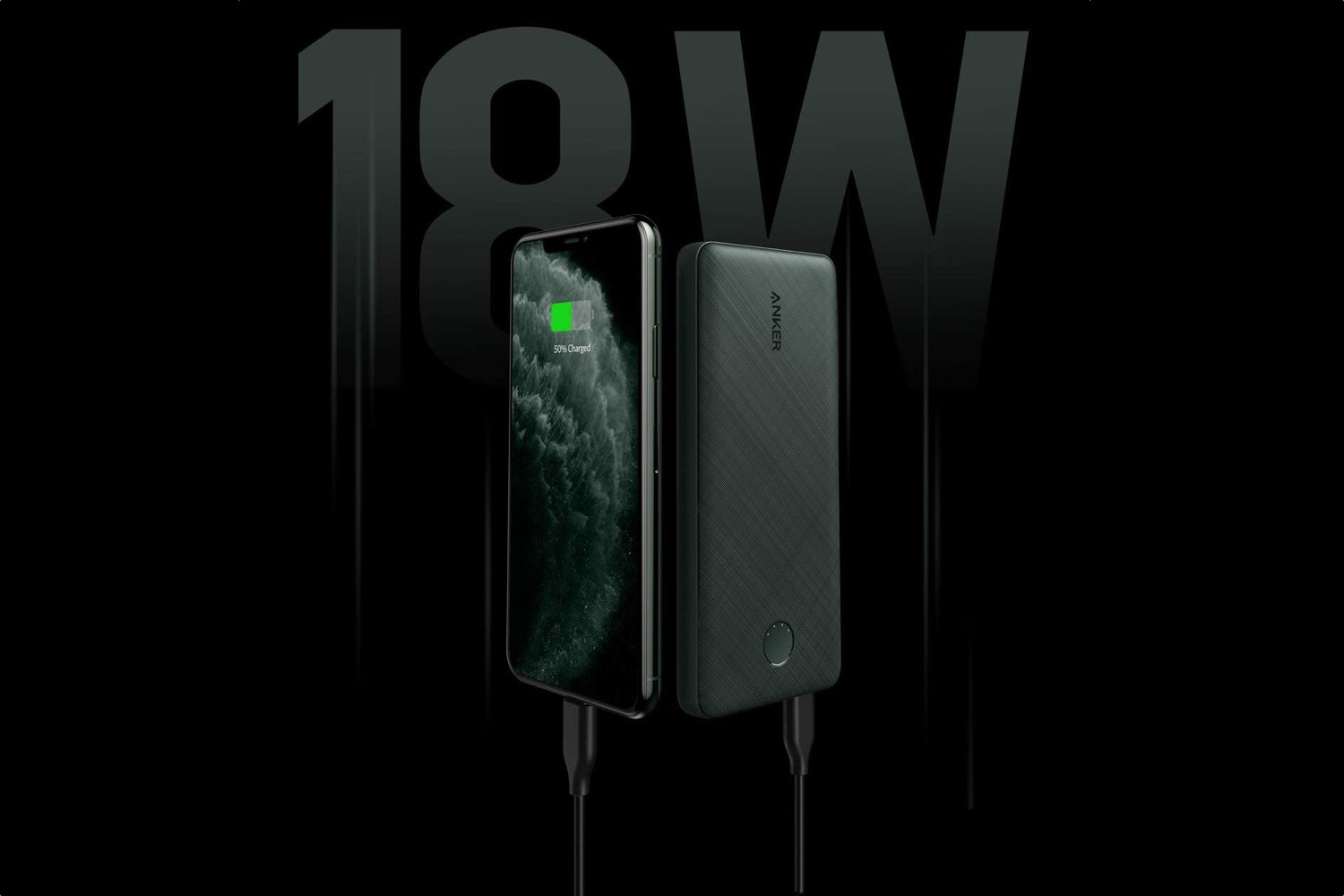 Anker PowerCore Slim 10000 PD Green, 10000mAh Portable Charger USB-C Power Delivery (18W) Power Bank