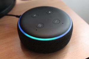 Echo Dot (3rd Gen) - Smart speaker with Alexa - Charcoal with Sengled Bluetooth bulb