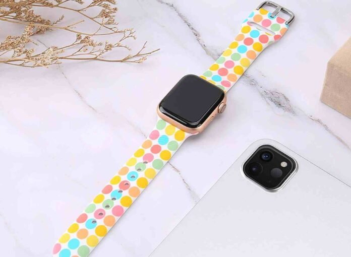 Seizehe Silicone Floral Pattern iWatch Bands