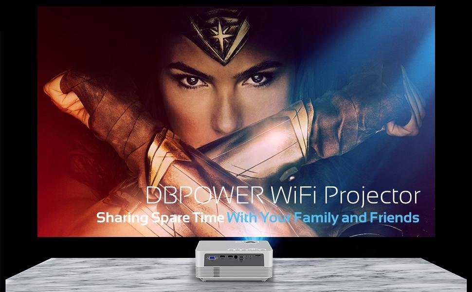 DBPOWER 8000L Full HD Outdoor Movie Projector