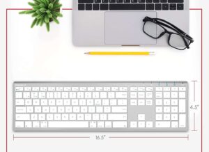 Macally Wireless Bluetooth Keyboard with Numeric Keypad