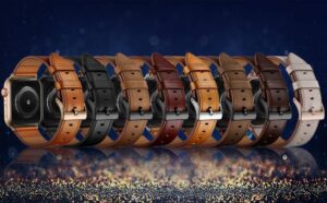 OUHENG Genuine Leather Apple Watch Band