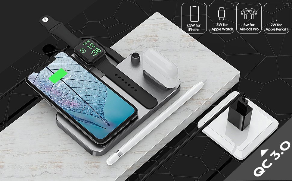 Soferell 4 in 1 Wireless Charging Station
