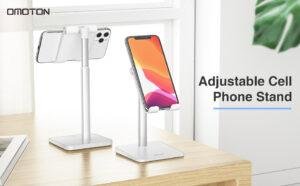 OMOTON Adjustable Angle Height Desk Phone Dock Holder