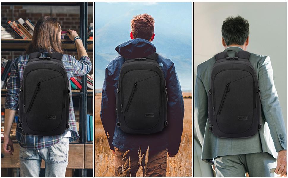 WENIG Business Travel Anti Theft Laptop Backpack