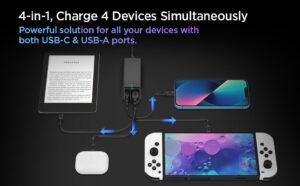 Spigen 65W 4-Port USB C Charging Station