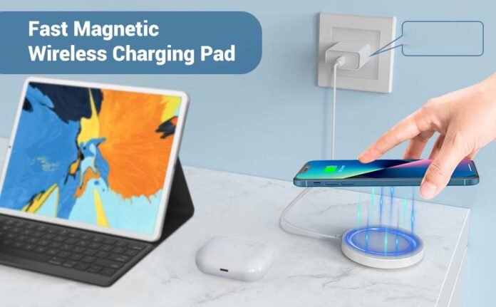 Generic Magnetic Wireless Charger with USB-C Adapter