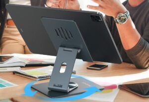 Momax Aluminum Foldable Swivel Tablet Stand