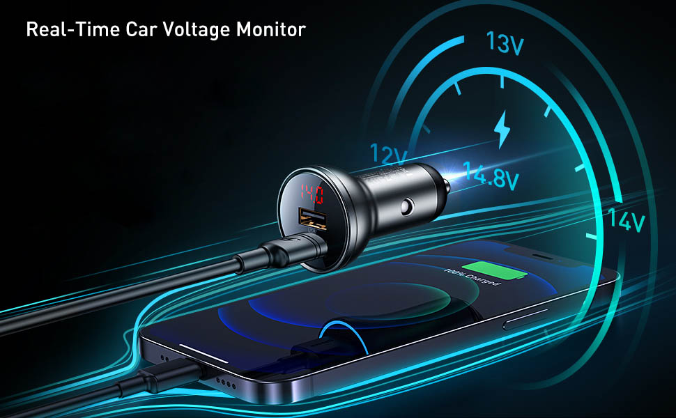 Baseus 24W Metal Dual Alloy USB Fast Car Adapter