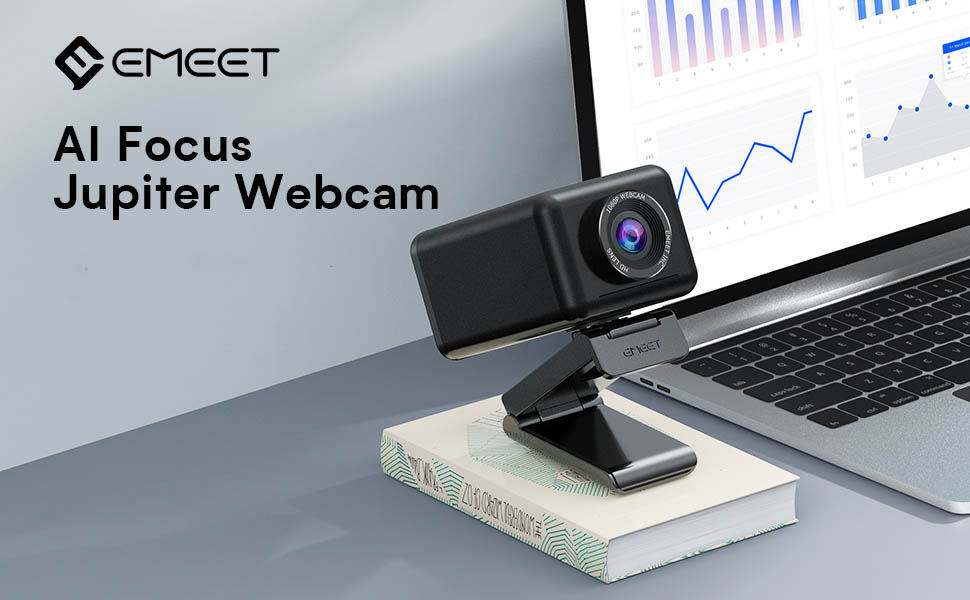 EMEET 1080P Webcam With 4 Mics