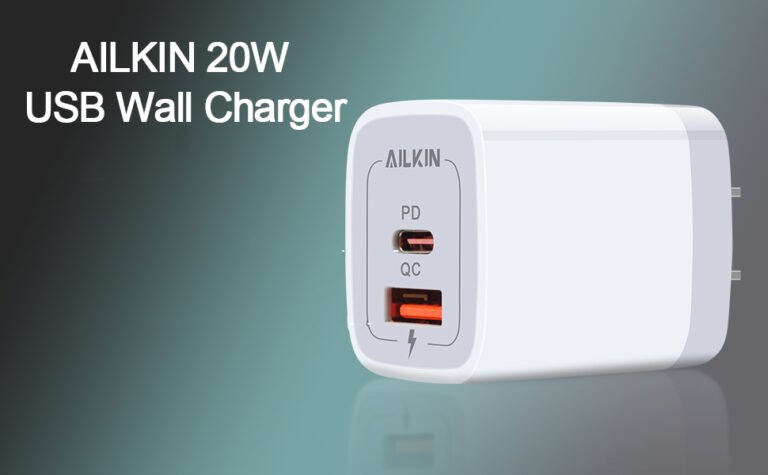 3 Pack Of AILKIN Dual Port USB-C Wall Charger