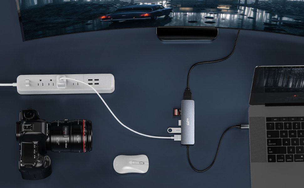 OUTUO 7-in-1 USB-C Hub