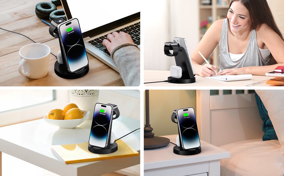 Anlmz 3 in 1 Wireless Charging Station