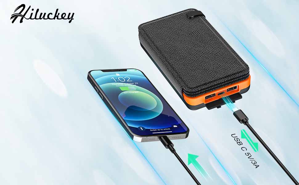 Hiluckey Outdoor 25000mAh Solar Power Bank