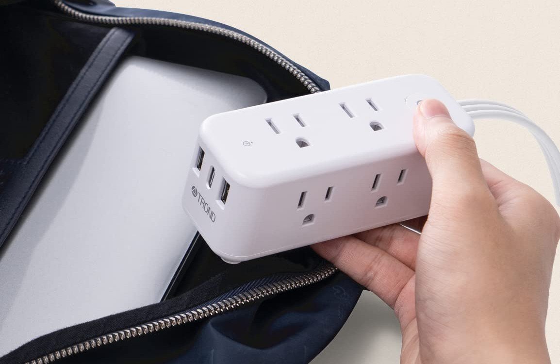 TROND Power Strip with 6 AC Outlets and 3 USB Ports