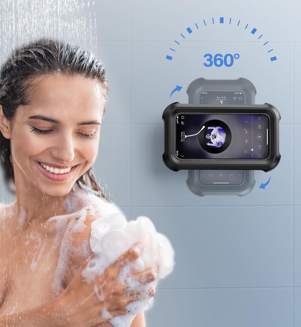 Lamicall Shower Phone Holder Waterproof - 480° Rotatable